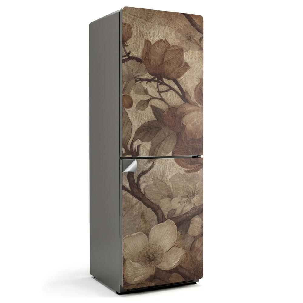 Folie pentru frigider Aranjament floral decolorat