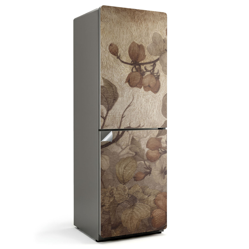 Folie frigider Aranjament floral decolorat