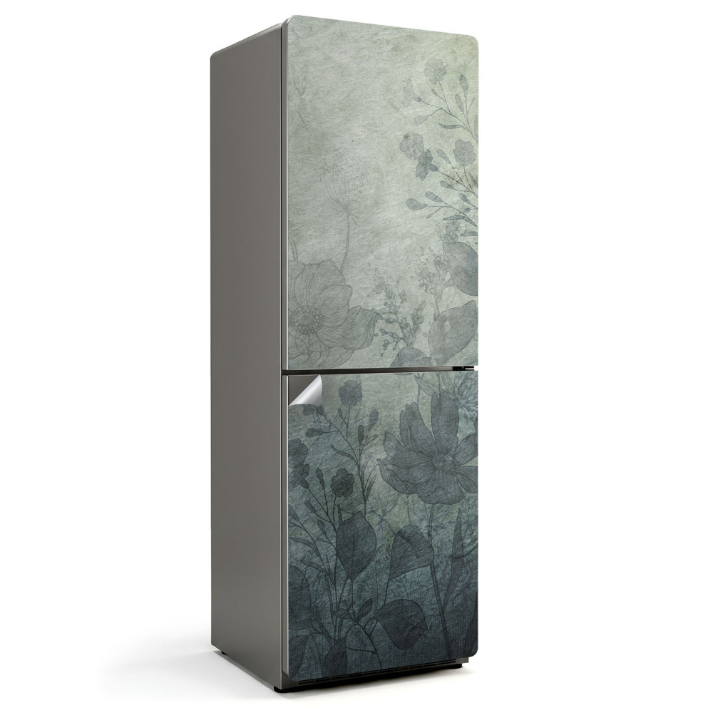 Autocolant pentru frigider Model floral delicat