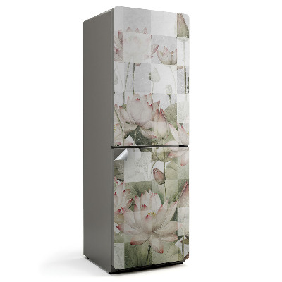 Autocolant pentru frigider Crini pe tabla de șah