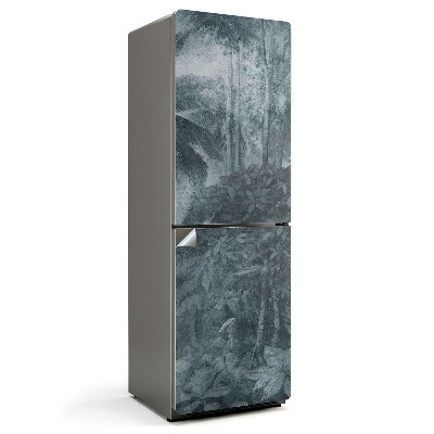 Autocolant pentru frigider Plante tropicale în ceață