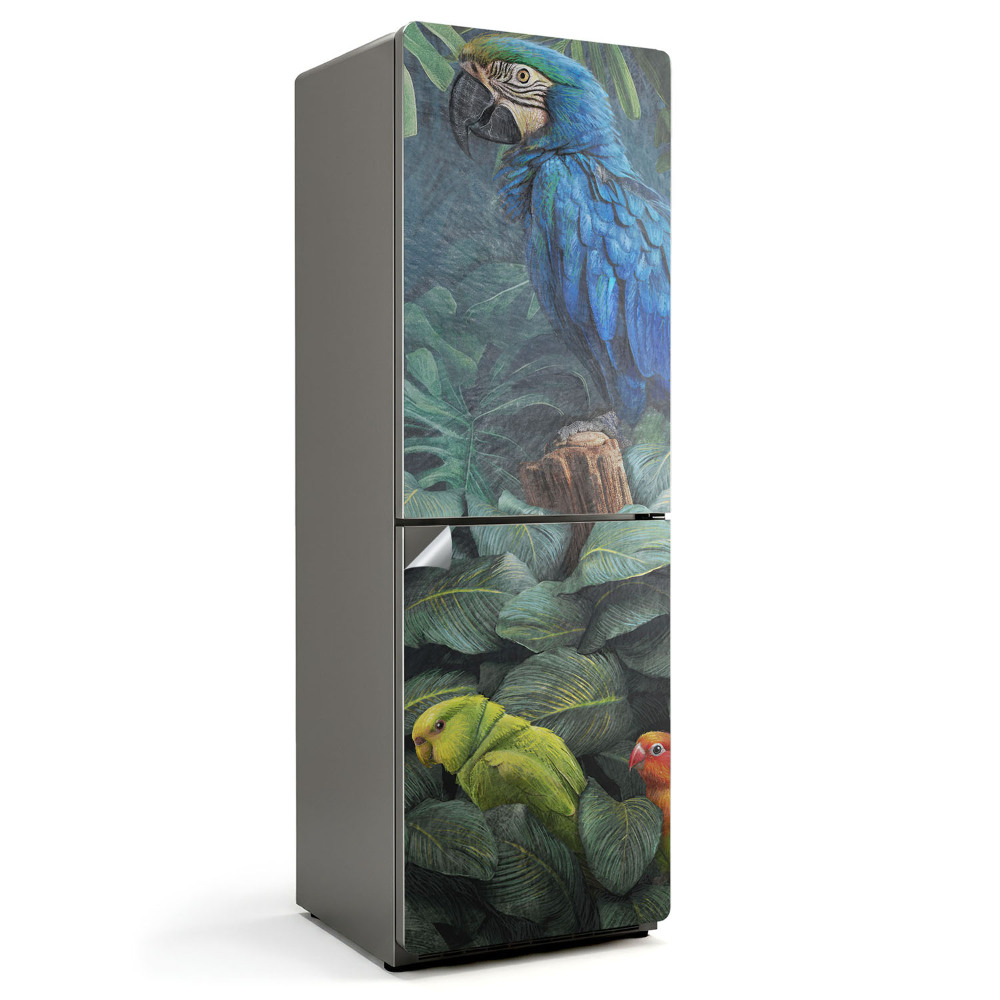 Folie frigider Papagalii din jungla tropicală