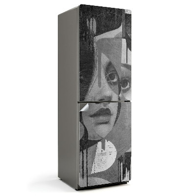 Autocolant pentru frigider Portret feminin abstract