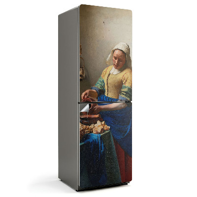 Folie pentru frigider Pictura Lăptăreasa de Jan Vermeer