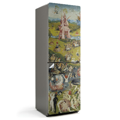 Folie frigider Grădina deliciilor pământești a lui Bosch