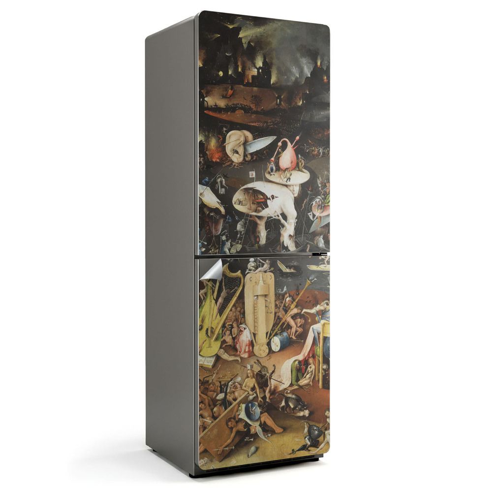 Autocolant pentru frigider Grădina deliciilor pământești a lui Bosch