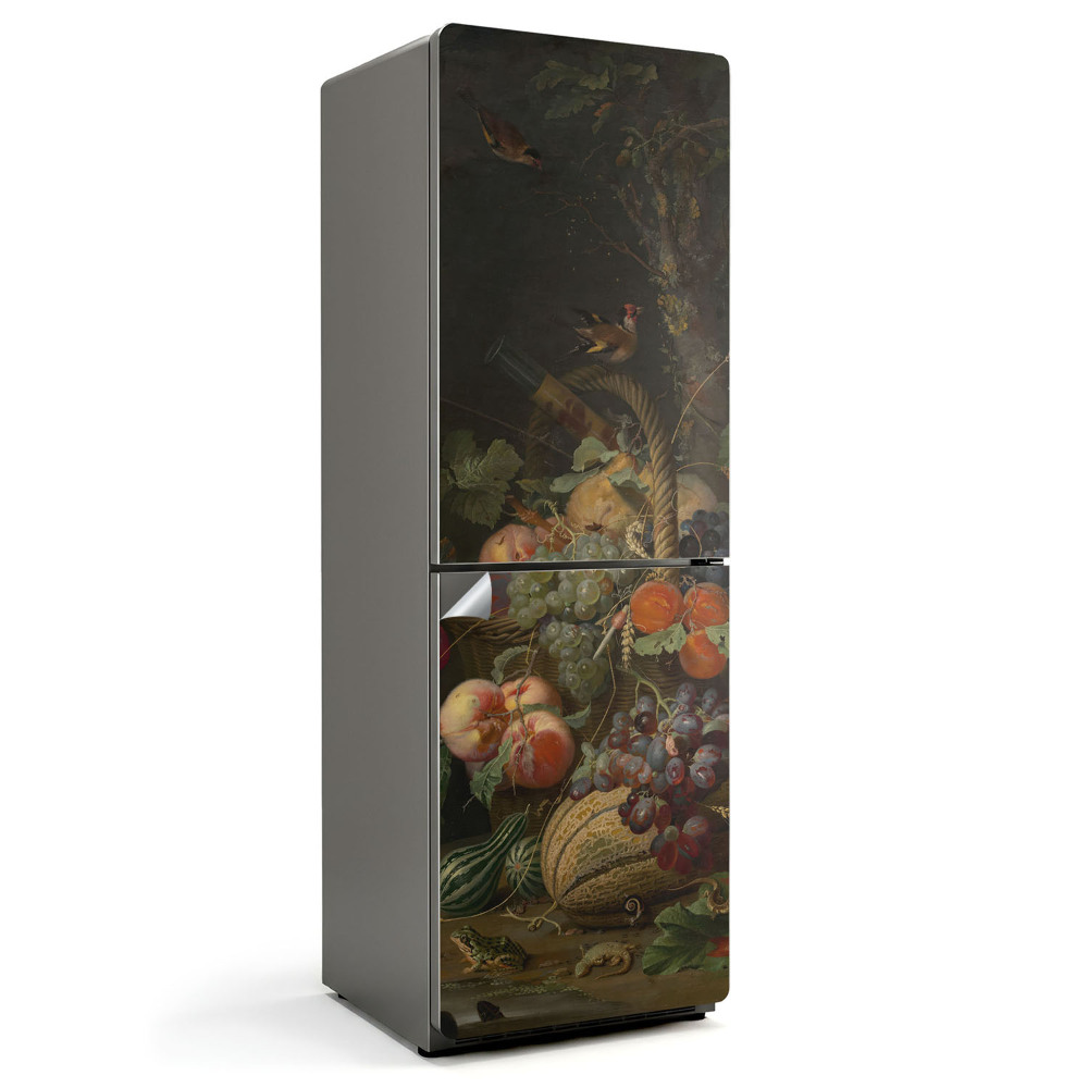Autocolant pentru frigider Pictură în ulei de natură moartă