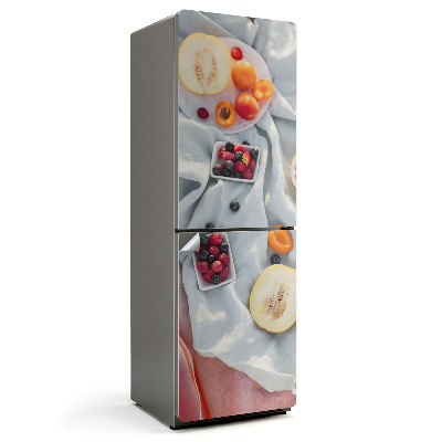 Folie pentru frigider Fructe proaspete pe fundal de material textil