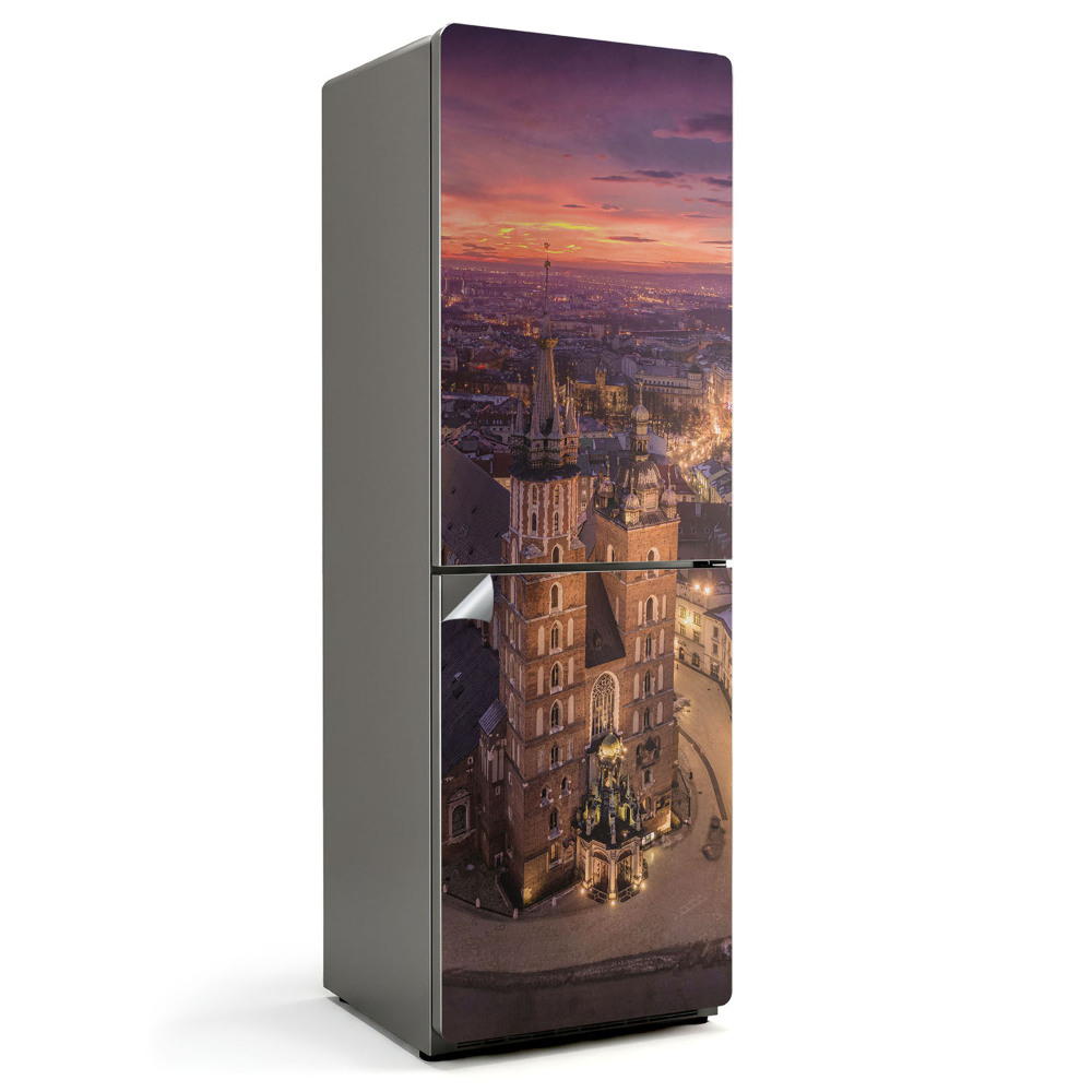 Folie pentru frigider Arhitectura Cracoviei noaptea