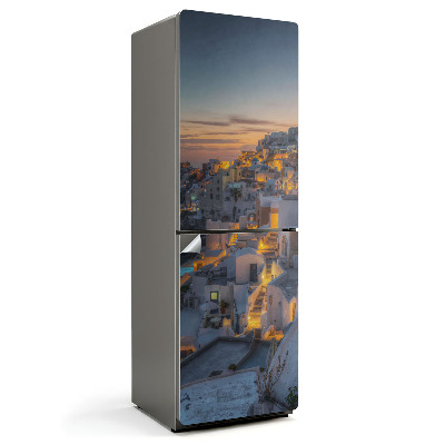 Folie pentru frigider Vedere pitorească a orașului Santorini