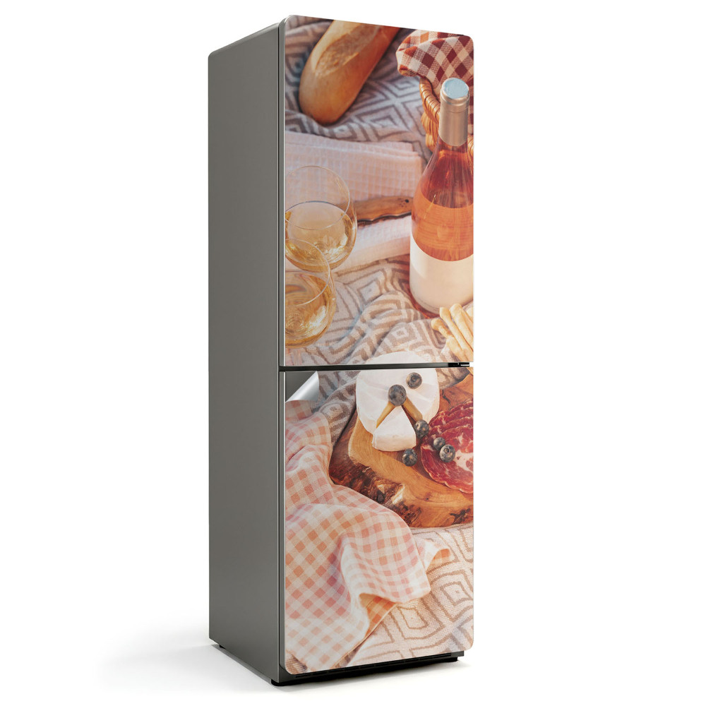 Folie frigider Picnic cu brânză și vin