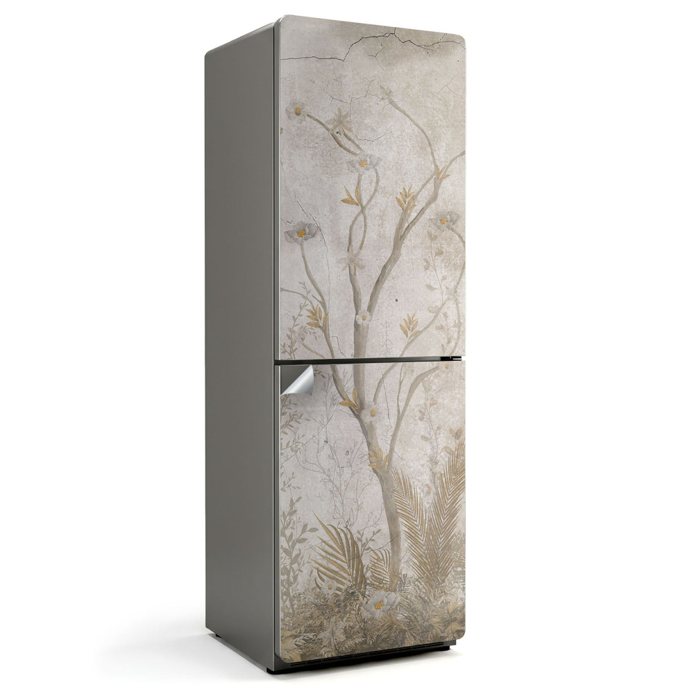 Folie frigider Model cu ramuri și flori