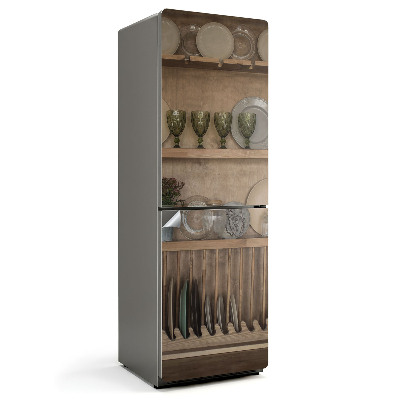 Folie frigider Aranjament elegant de feluri de mâncare