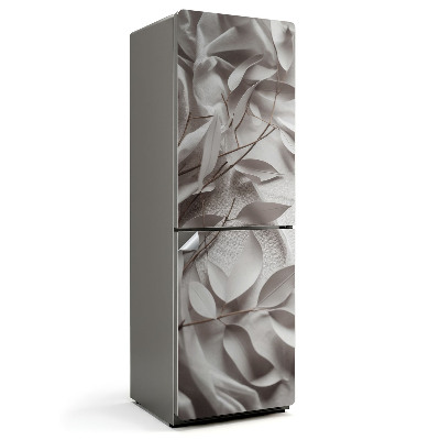 Autocolant pentru frigider Frunze de hârtie pe material textil