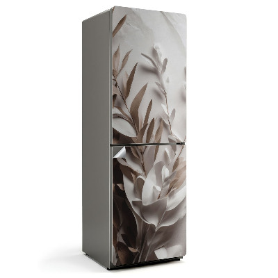 Folie frigider Frunze de hârtie pe material textil