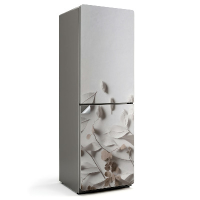 Autocolant pentru frigider Frunze și flori delicate