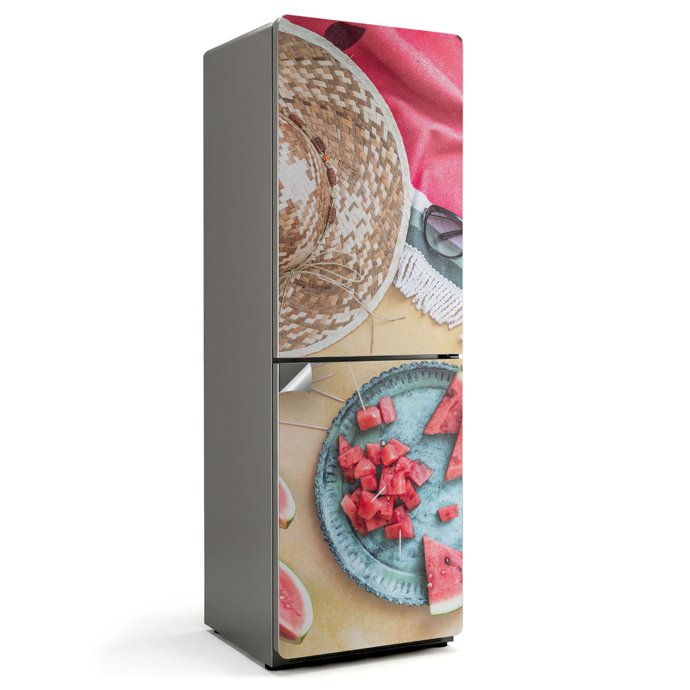 Autocolant pentru frigider Gustări de vară și relaxare