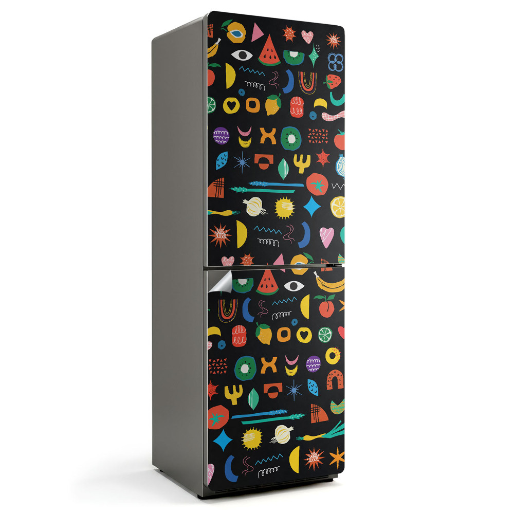 Folie pentru frigider Forme abstracte colorate