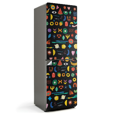 Folie pentru frigider Forme abstracte colorate