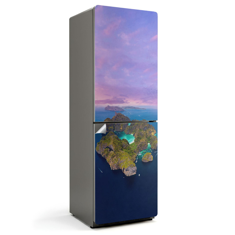 Folie frigider Insulă tropicală cu lagună