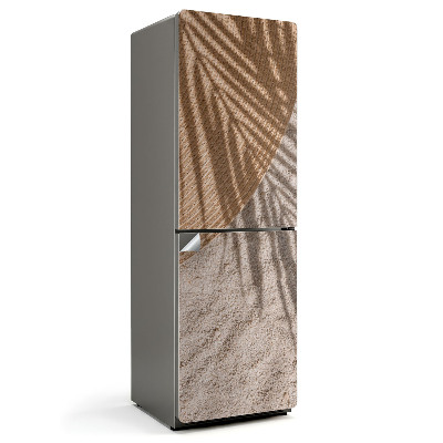 Folie pentru frigider Umbra unui palmier pe nisip