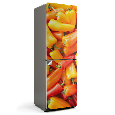 Autocolant pentru frigider O compoziție de ardei colorați