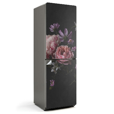 Folie frigider Buchet de flori în detaliu