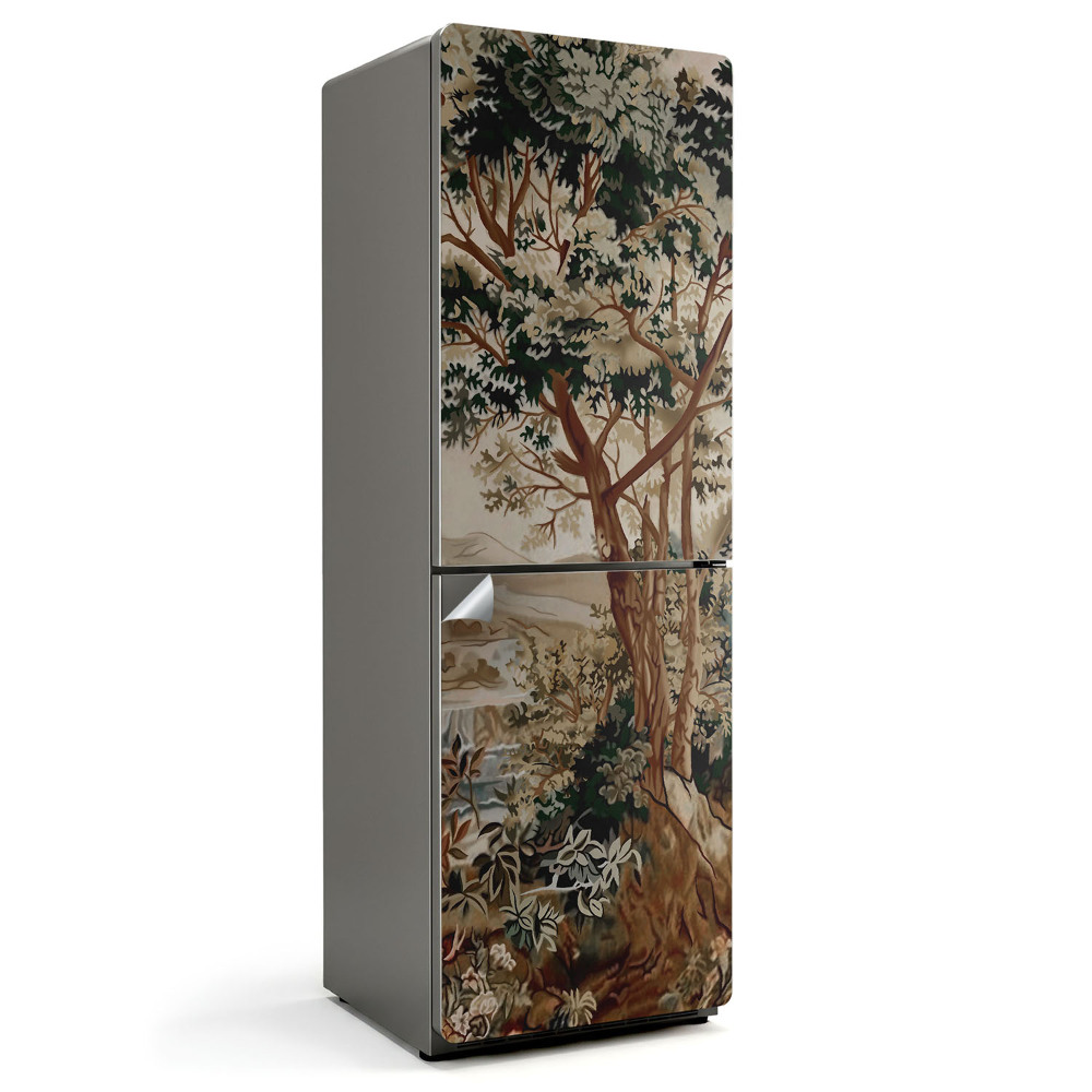 Autocolant pentru frigider Peisaj natural cu copaci