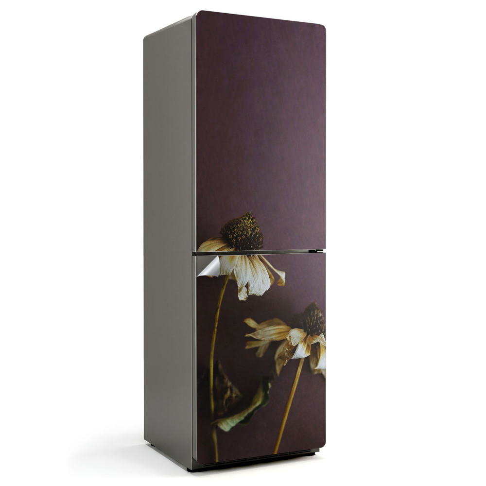 Autocolant pentru frigider Flori ofilite în detaliu