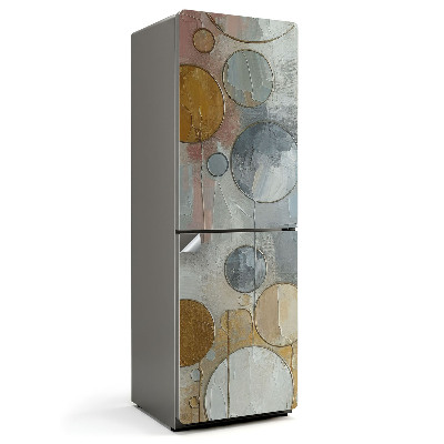 Folie pentru frigider Cercuri de pictură abstractă