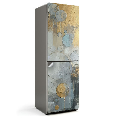 Autocolant pentru frigider Cercuri de pictură abstractă