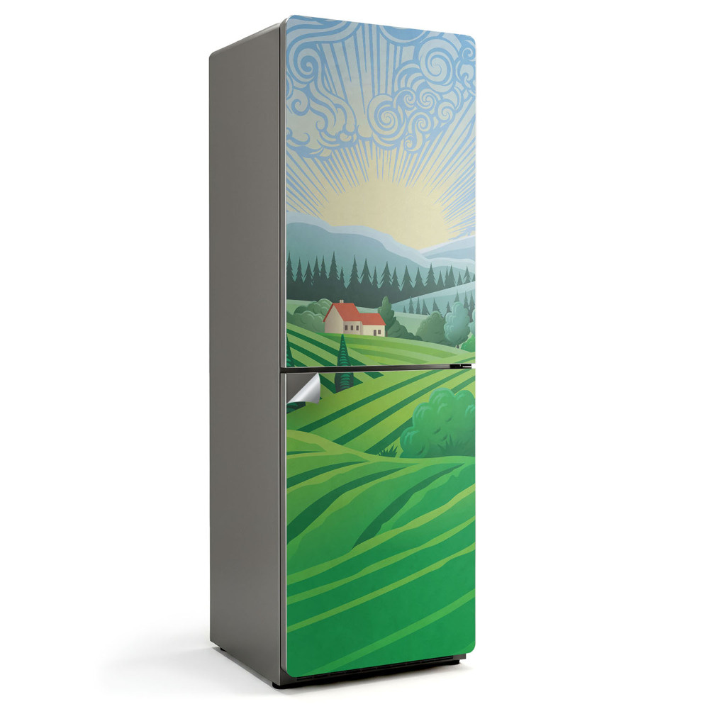 Folie pentru frigider Peisaj rural însorit