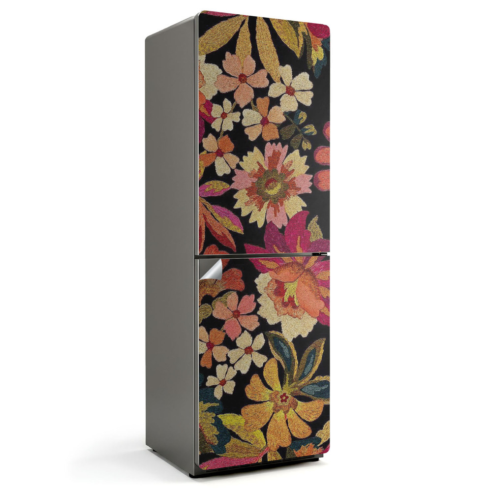 Autocolant pentru frigider Model de broderie florală