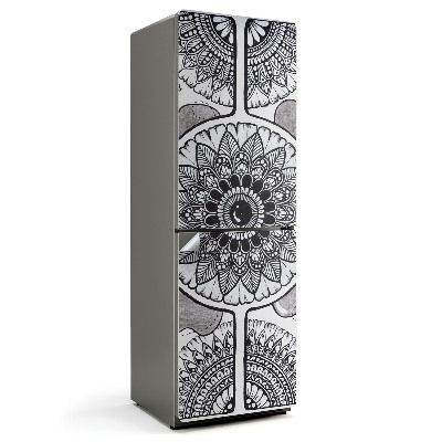 Autocolant pentru frigider Model floral de mandală