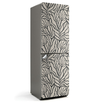 Folie frigider Model de frunze în valuri