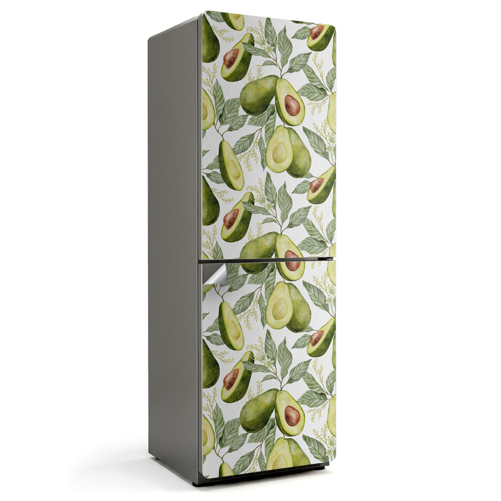 Autocolant pentru frigider Model cu avocado și frunze