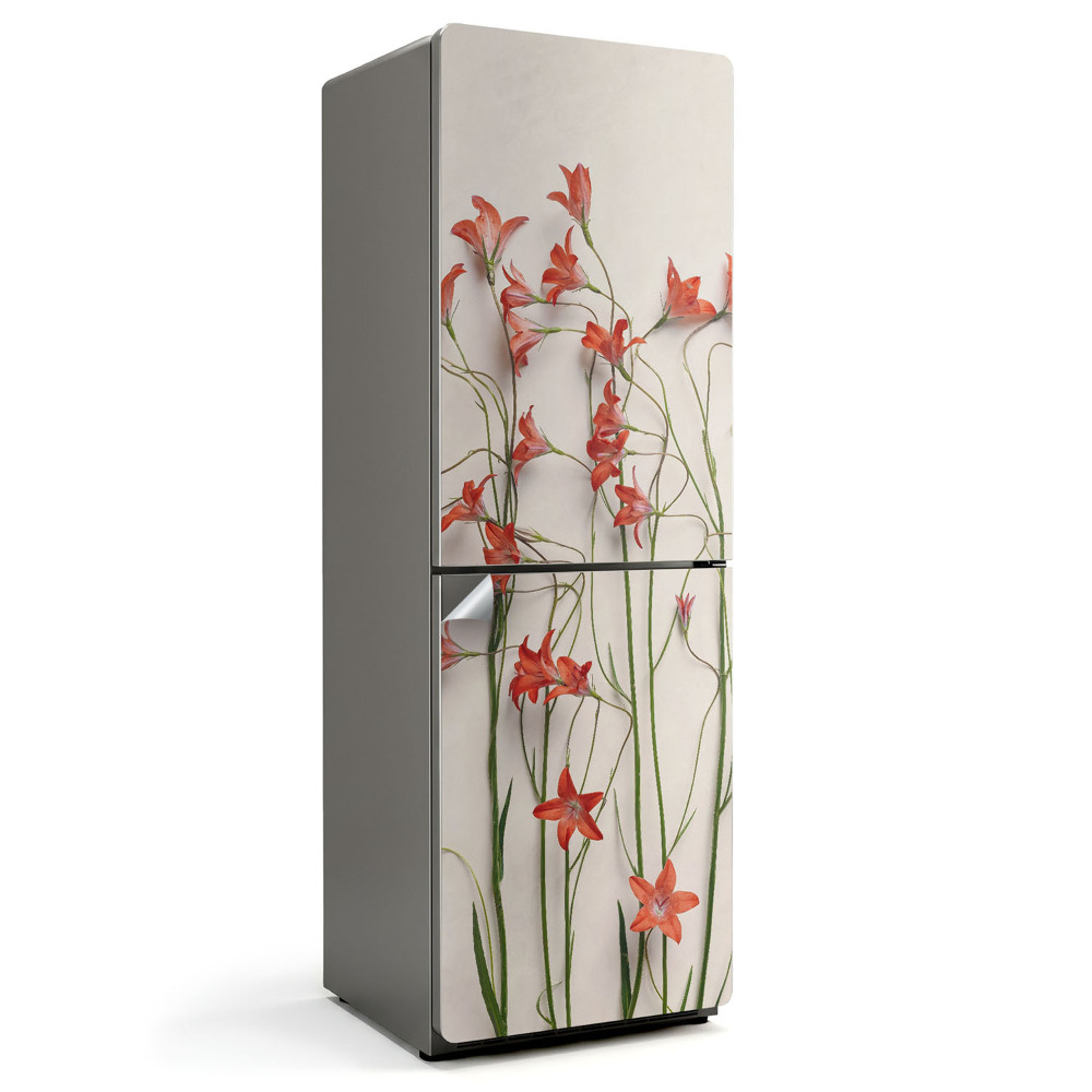 Autocolant pentru frigider Flori verticale delicate