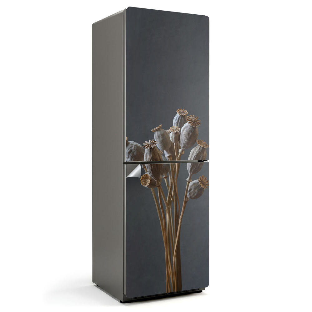 Folie frigider Un buchet de flori uscate de mac