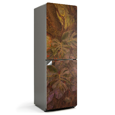 Folie pentru frigider Prim-plan al frunzelor tropicale