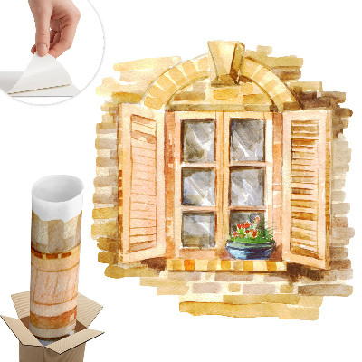 Sticker perete fereastră 3d 93x100 Fereastră idilică