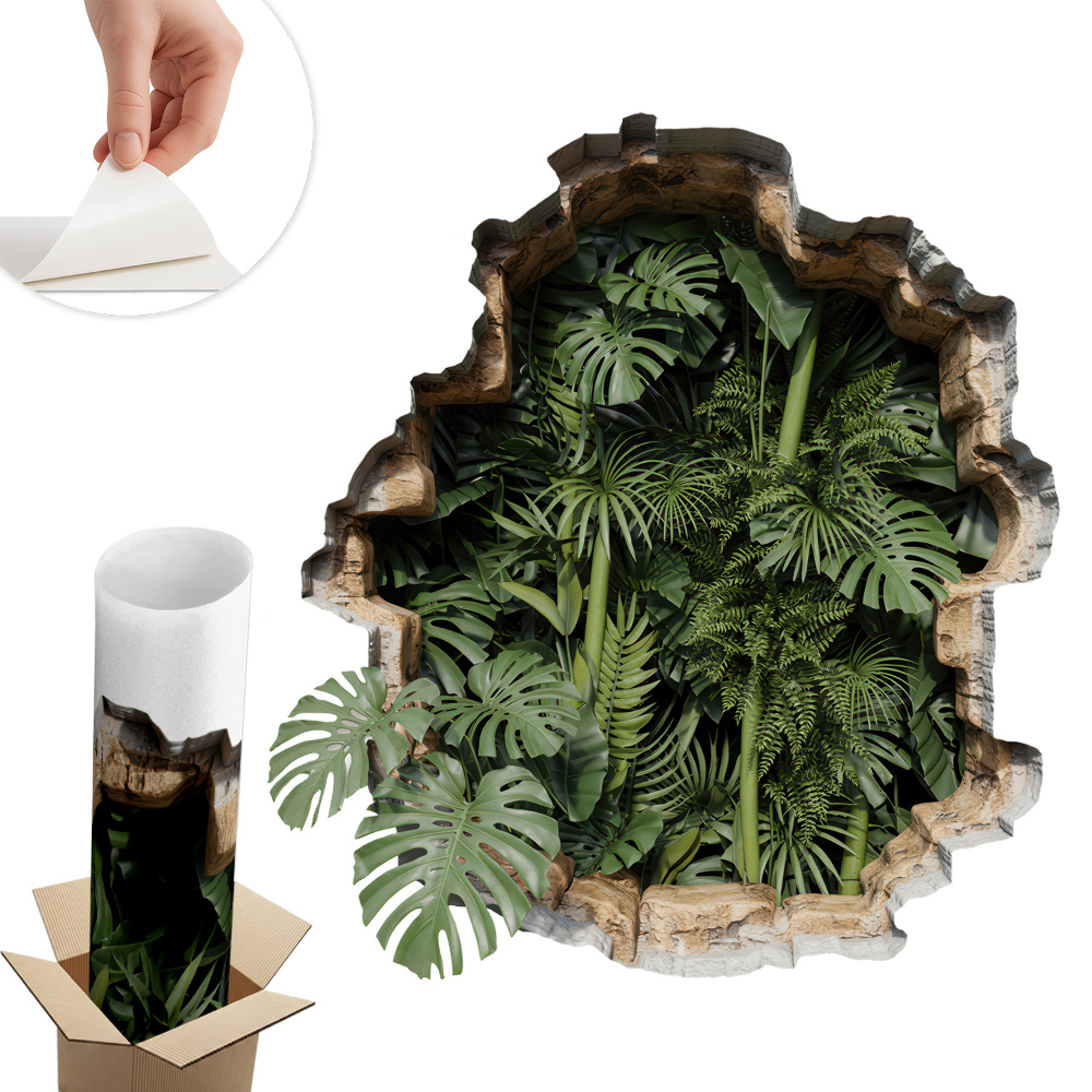 Autocolant decorativ gaură 92x100 Natură tropicală