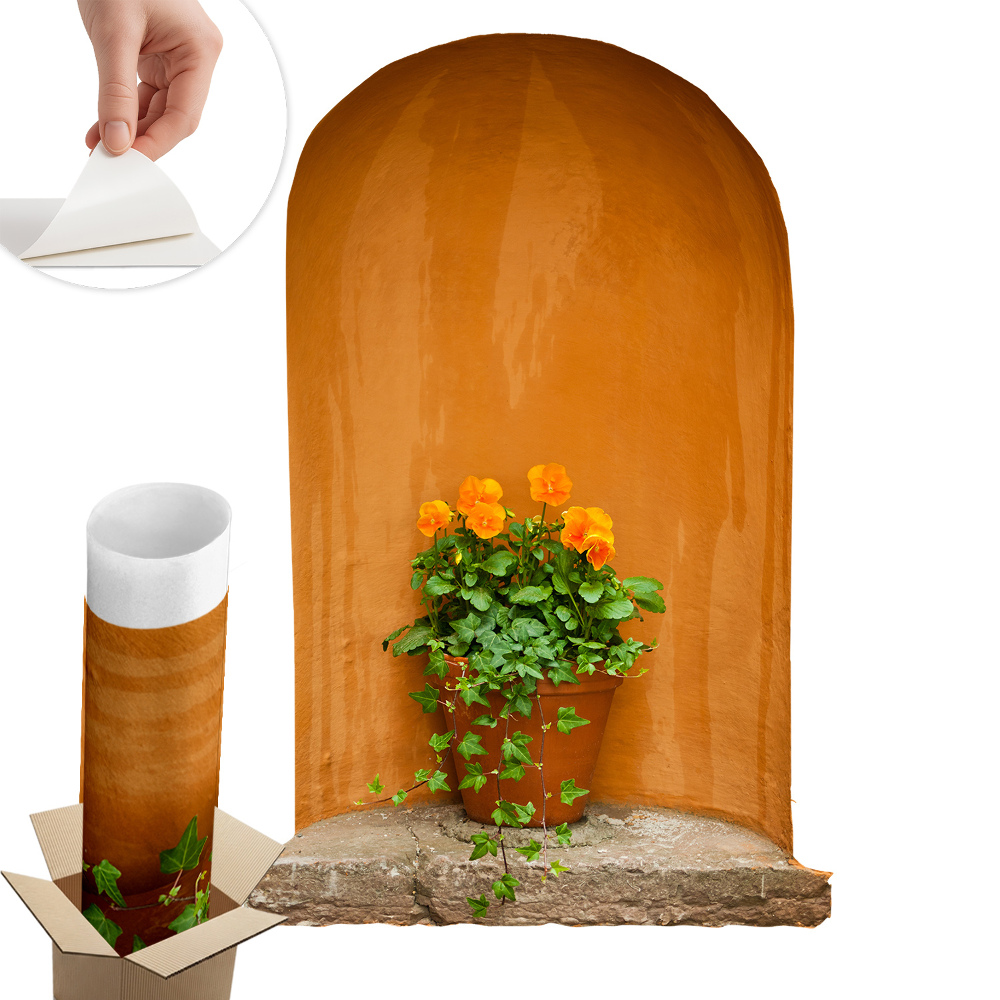 Autocolant 3d decorativ 65x100 Flori într-un ghiveci