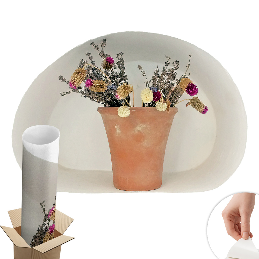 Autocolant 3d decorativ 100x68 Flori uscate