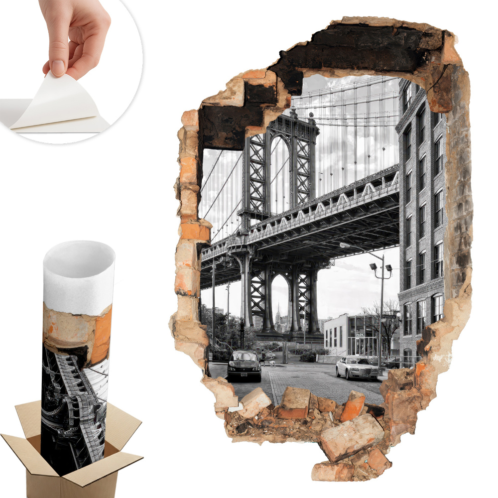 Autocolant decorativ gaură 86x130 Peisaj urban