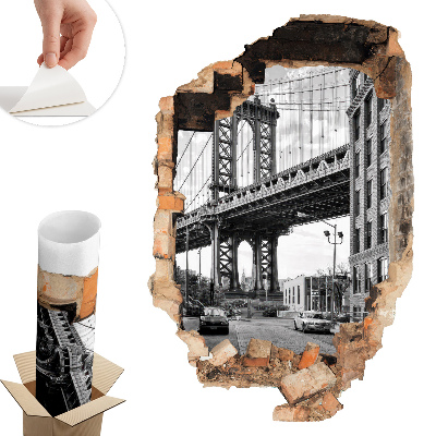 Autocolant decorativ gaură 86x130 Peisaj urban