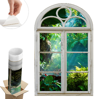 Sticker perete fereastră 3d 83x130 Vedere exotică