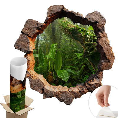 Autocolant decorativ gaură 130x129 Minunea verde