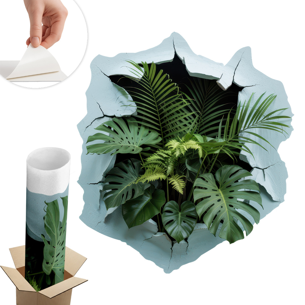 Autocolant decorativ gaură 117x130 Explozie la o plantă