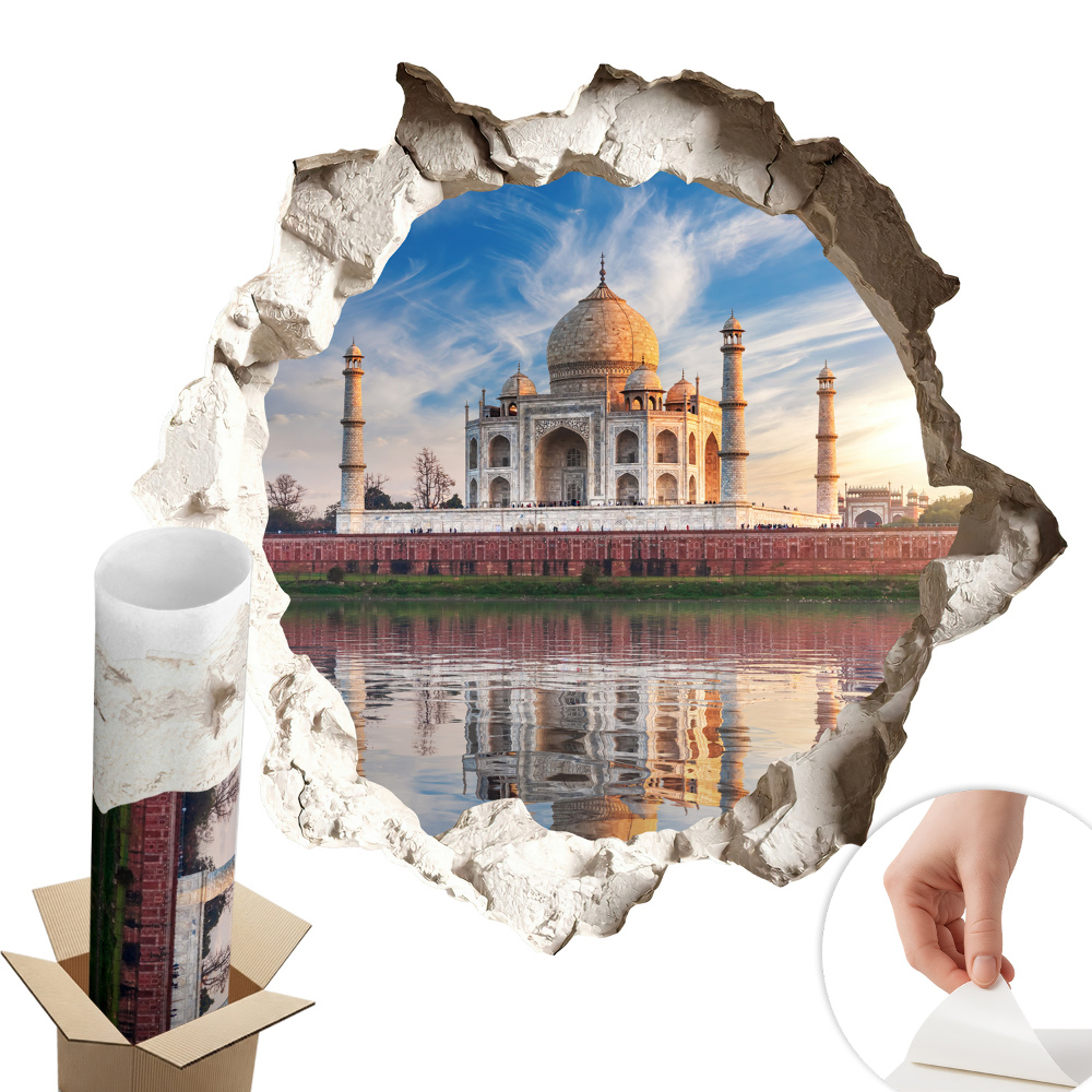 Autocolant decorativ gaură 130x123 Un monument exotic