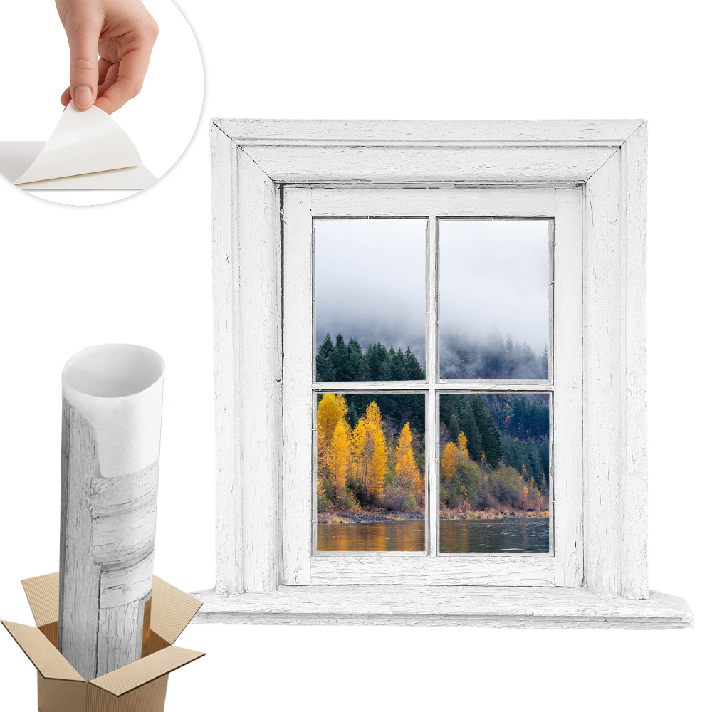 Fototapet fereastră 3d 61x60 Peisaj de fereastră